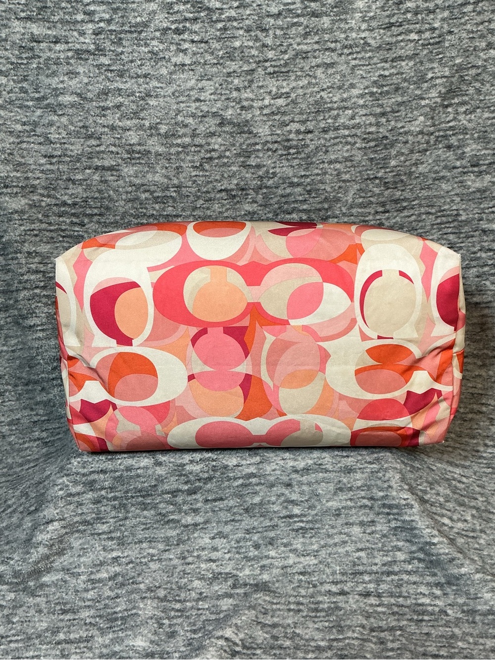 Handbag-Coach Tote Bag Poppy Daisy Kaleidoscope Signature Y2K Print Pink/Orange - Picture 3 of 10